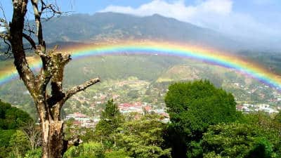 rainbow over Volcan Baru