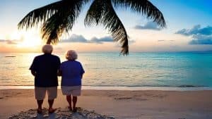 Retire couple on beach 2