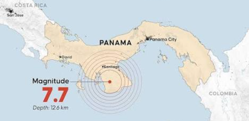 Panama Earthquake Map Panama Earthquake Map